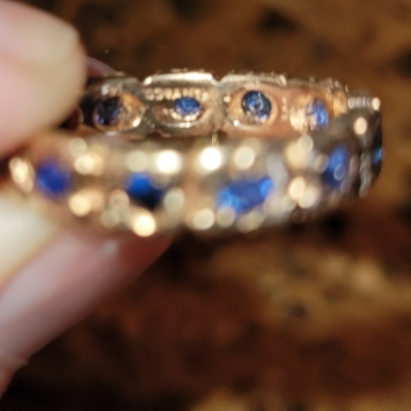 Tiffany 14kt Sapphire Eternity Ring - Picture 6 of 7